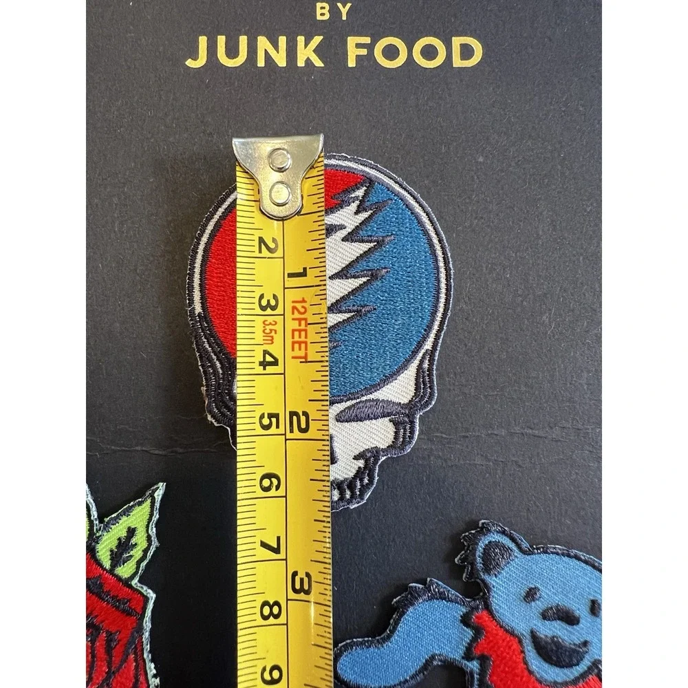 Grateful Dead Patch Blue Dancing Bear Steal‎ Your Face Rose Iron Embroider NEW